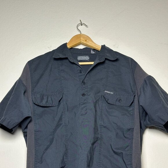 VTG Members Only Y2K Polo Button up Shirt Men S Black Punk Goth Band Grunge 90s - Picture 13 of 16